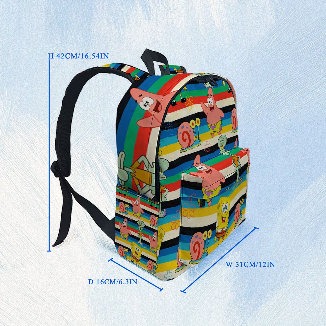 กระเป๋าเป้สะพายหลังลายสปอนจ์บ็ - School Backpack Teen บทวิจารณ์และราคา